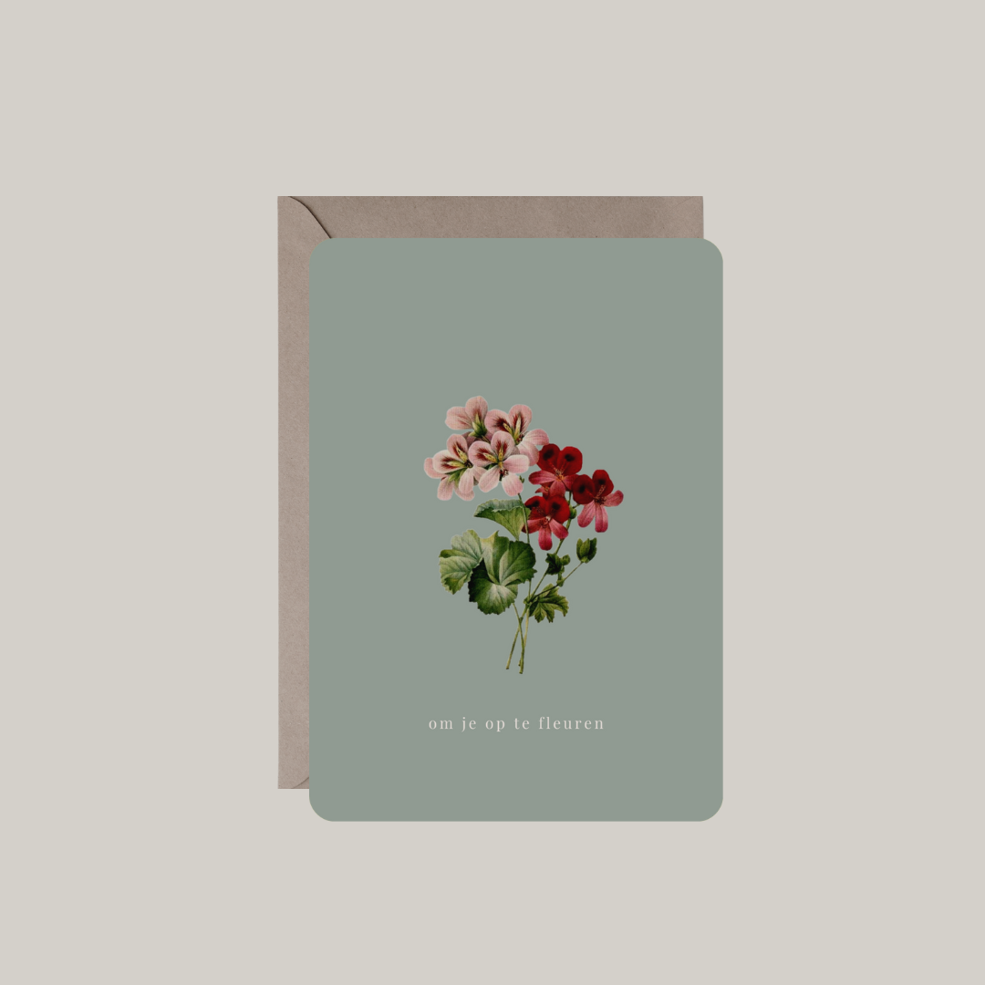 kaart-bosje bloemen